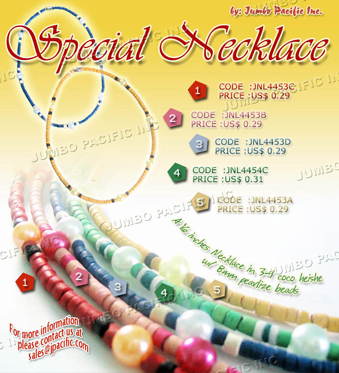 Philippine fashion product pearlize beads necklace collection